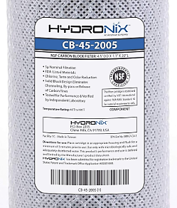 Filtro Carbon Block, 4.5" X 20" 5 Micras
